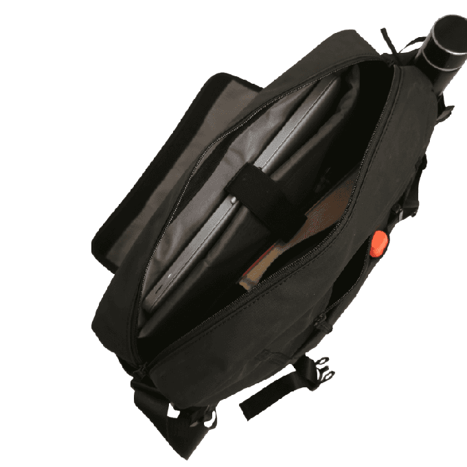 Nomad Voyager Recycled Rubber & Army Canvas Vegan Messenger Bag from Paguro Upcycle