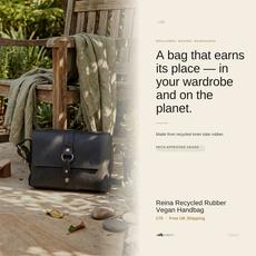 Reina Recycled Rubber Vegan Handbag via Paguro Upcycle