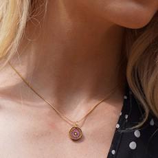 Aster Flower Recycled Wooden Necklace via Paguro Upcycle