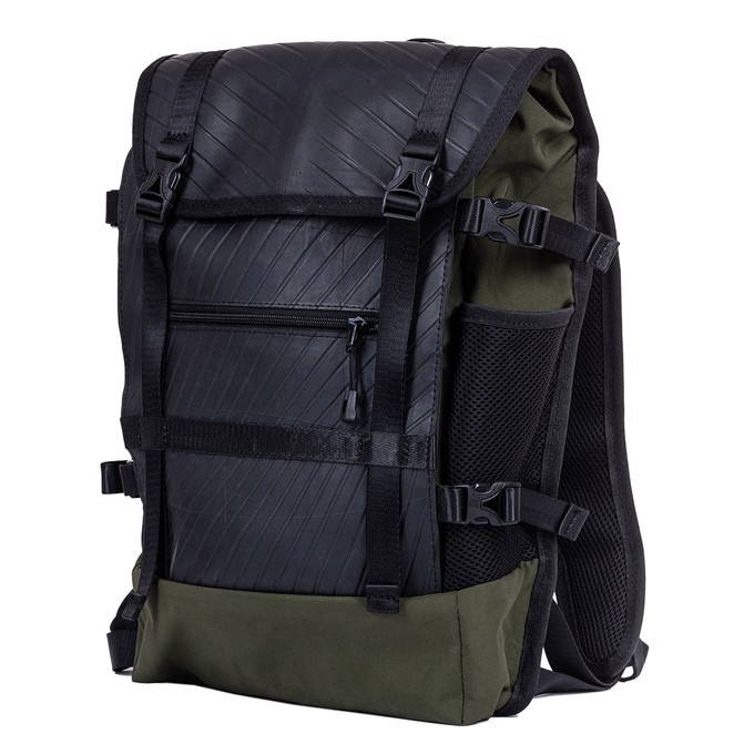 Colonel Vegan Water Resistant Backpack with Laptop Compartment from Paguro Upcycle