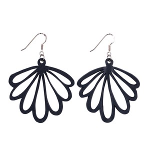 Shell Recycled Rubber Earrings Eco-Friendly Design from Paguro Upcycle
