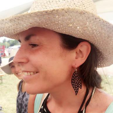 Sunburst Recycled Rubber Earrings from Paguro Upcycle
