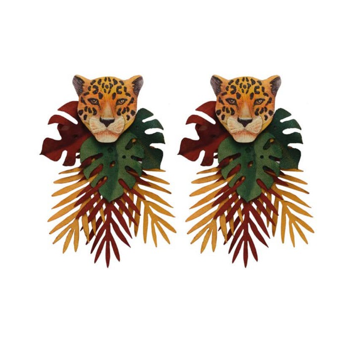 Jaguar Totumo Earrings – Handcrafted Statement Jewellery from Paguro Upcycle