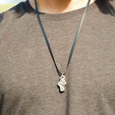 Diamond Recycled Bike Chain Pendant Necklace via Paguro Upcycle