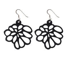 Violet Flower Eco-Friendly Upcycled Earrings from Paguro Upcycle