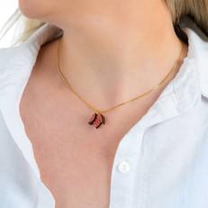 Bougainvillea Reclaimed Wood Necklace via Paguro Upcycle