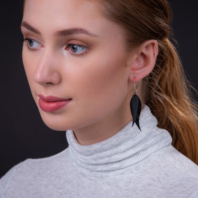 Flake Recycled Rubber Earrings - Eco Friendly from Paguro Upcycle