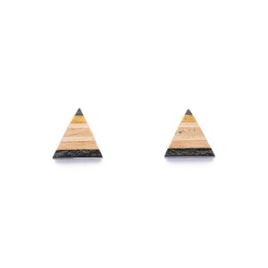 Triangle Recycled Skateboard Stud Earrings from Paguro Upcycle