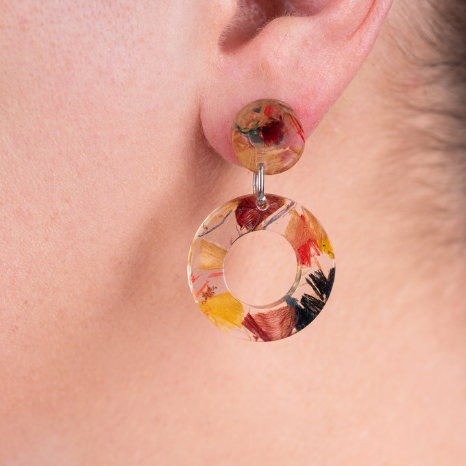 Donatello Urban Statement Resin Earrings from Paguro Upcycle
