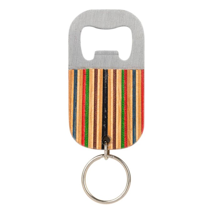 Shredwood Recycled Skateboard Bottle Opener Keyring (2 Sizes) from Paguro Upcycle