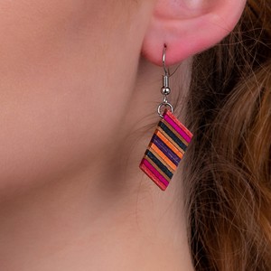 Genjang Recycled Skateboard Dangle Earrings from Paguro Upcycle