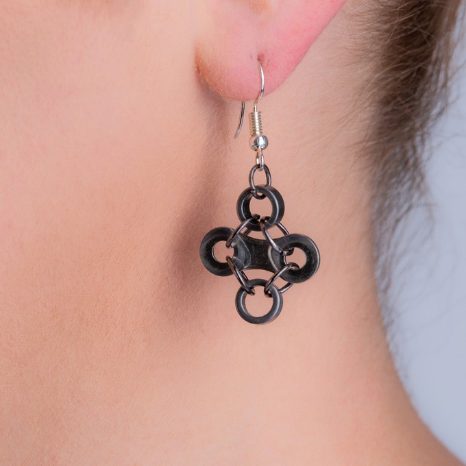 Diamond Bicycle Chain Earrings (3 Colours) from Paguro Upcycle