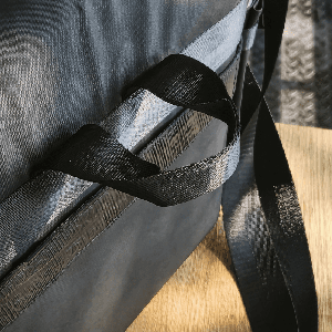 Nomad Voyager Recycled Rubber & Army Canvas Vegan Messenger Bag from Paguro Upcycle