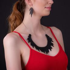 Upcycled Sunburst Inner Tube Necklace - Eco Jewelry via Paguro Upcycle