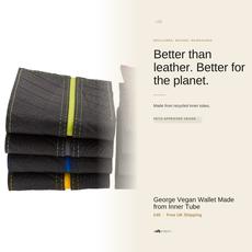 George Vegan Wallet Made from Inner Tube via Paguro Upcycle