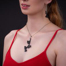 Handmade Ginkgo Leaf Pendant Necklace via Paguro Upcycle