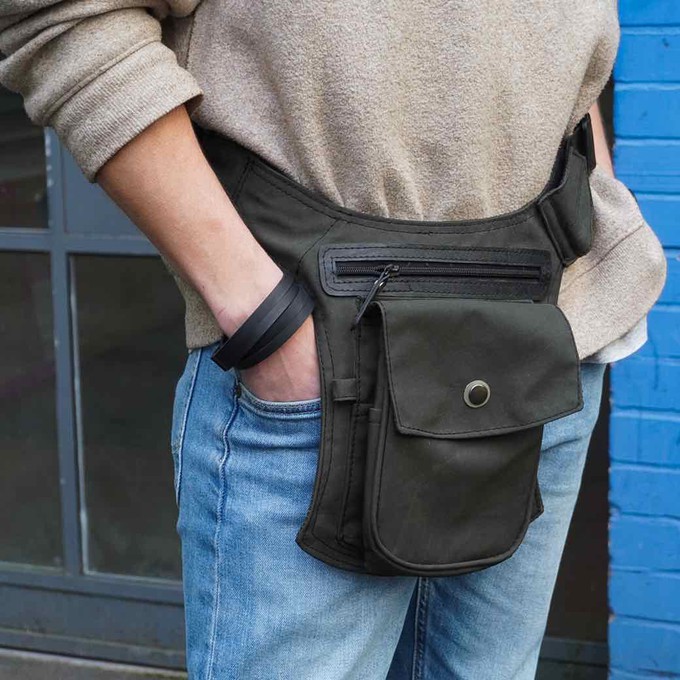 Nino Recycled Rubber Wraparound Bracelet from Paguro Upcycle Nino Recycled Rubber Wraparound Bracelet from Paguro Upcycle