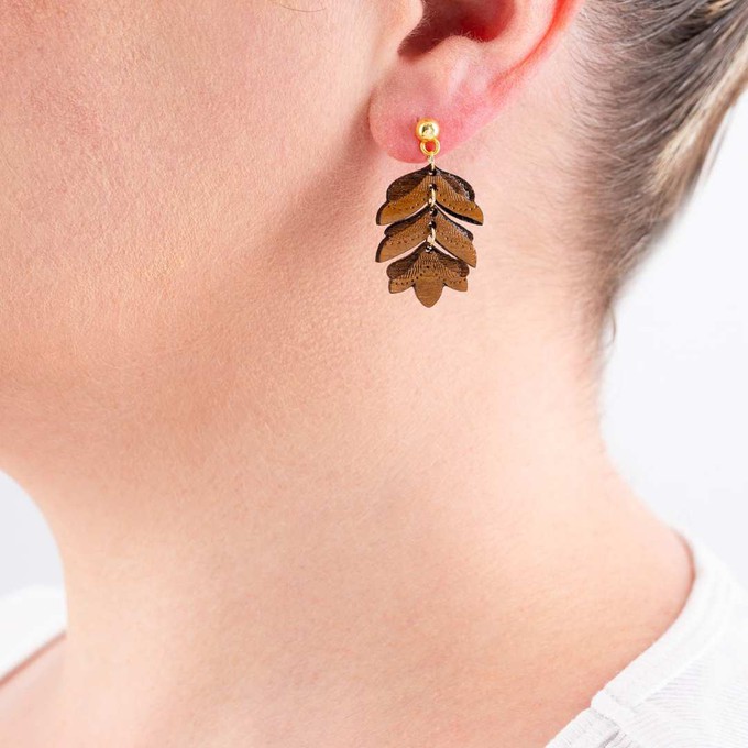 Uler-Uleran Recycled Wood Earrings from Paguro Upcycle