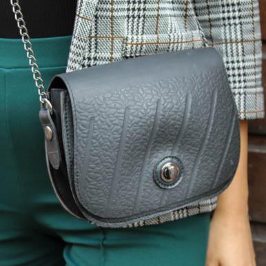 Becca Classic Black Vegan Saddle Bag from Paguro Upcycle