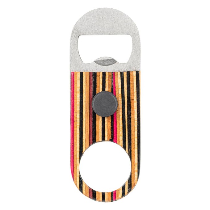 Recycled Skateboard Bottle Opener Magnet from Paguro Upcycle