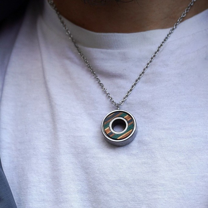 Project Cece | Upcycled Skateboard Bearing Pendant Necklace