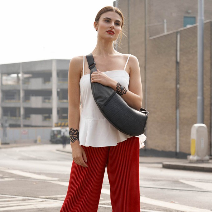 Squad  Vegan Crossbody Sling Hobo Bag from Paguro Upcycle