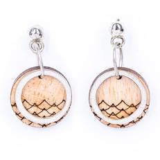 Beach Eco-friendly Recycled Wood Earrings via Paguro Upcycle