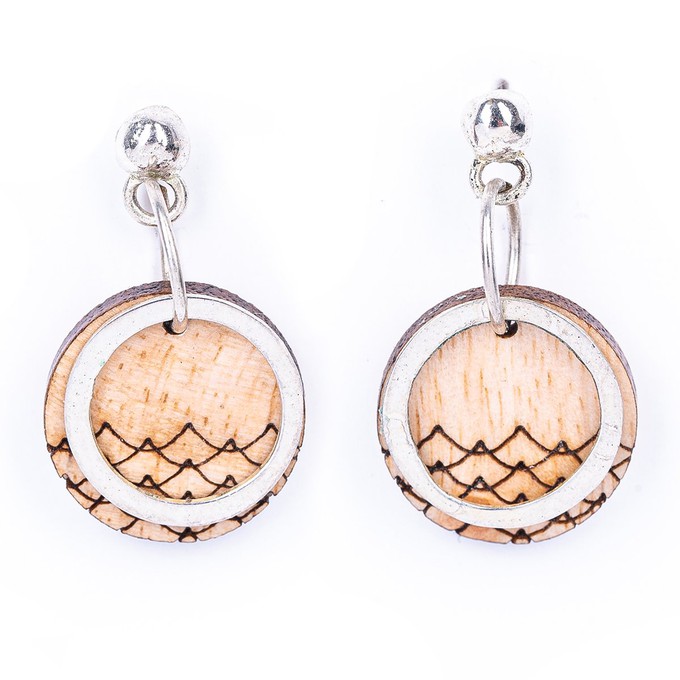Beach Eco-friendly Recycled Wood Earrings from Paguro Upcycle