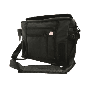 Nomad Voyager Recycled Rubber & Army Canvas Vegan Messenger Bag from Paguro Upcycle