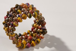 Creole bracelet with paper beads "Viva Bangle" from PEARLS OF AFRICA