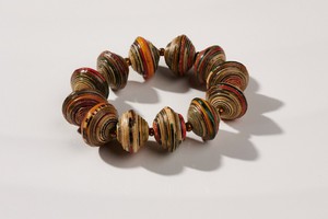 Bracelet with big paper beads "Mara" from PEARLS OF AFRICA