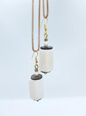 Edle Perlen-Ohrringe aus Glas, Stein, Messing "Happy Marrakesch" from PEARLS OF AFRICA