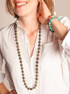 Jewelry set chic & simple: necklace Saint Tropez with bracelet Africa 1 Row from PEARLS OF AFRICA