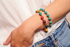 Paper bead bracelet "Africa 1 Row" from PEARLS OF AFRICA