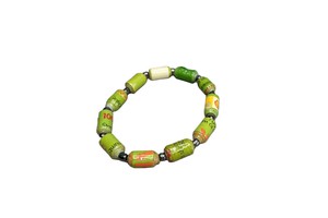 Bracelet made of cylindrical paper beads "Kribi" from PEARLS OF AFRICA