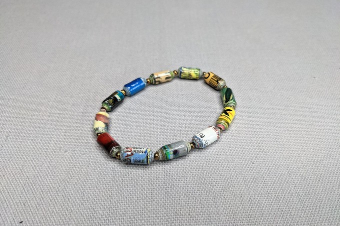Bracelet made of cylindrical paper beads "Kribi" from PEARLS OF AFRICA
