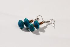 Earrings with two paper beads "Happy Africa" from PEARLS OF AFRICA