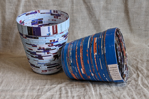 Colorful decorative cups made of recycled paper "GULU" from PEARLS OF AFRICA