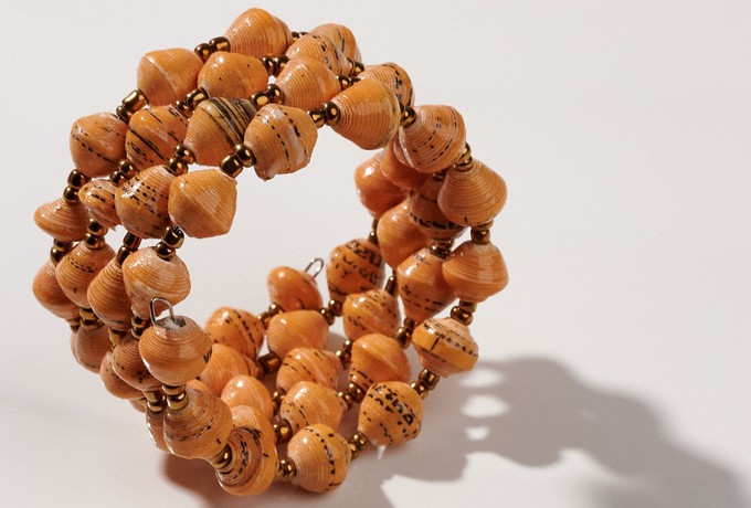 Creole bracelet with paper beads "Viva Bangle" from PEARLS OF AFRICA