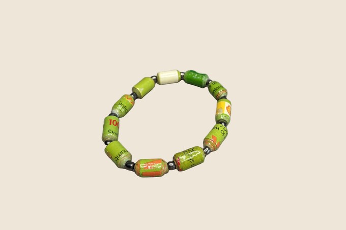 Bracelet made of cylindrical paper beads "Kribi" from PEARLS OF AFRICA