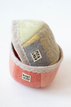 Checkered Dock Worker Beanie | green cream and orange from Pepavana