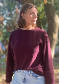 Balloon Sleeve Sweater Nairobi – Bordeaux from Peponi Fashion