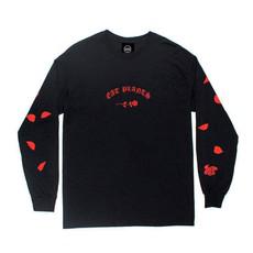 Eat Plants Scattered Roses - Long Sleeve - Black from Plant Faced Clothing