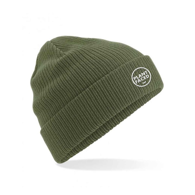 Plant Faced Organic Beanie - Fisherman Olive from Plant Faced Clothing