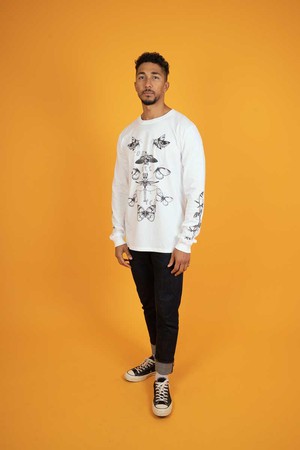 Connected - Long Sleeve - White from Plant Faced Clothing