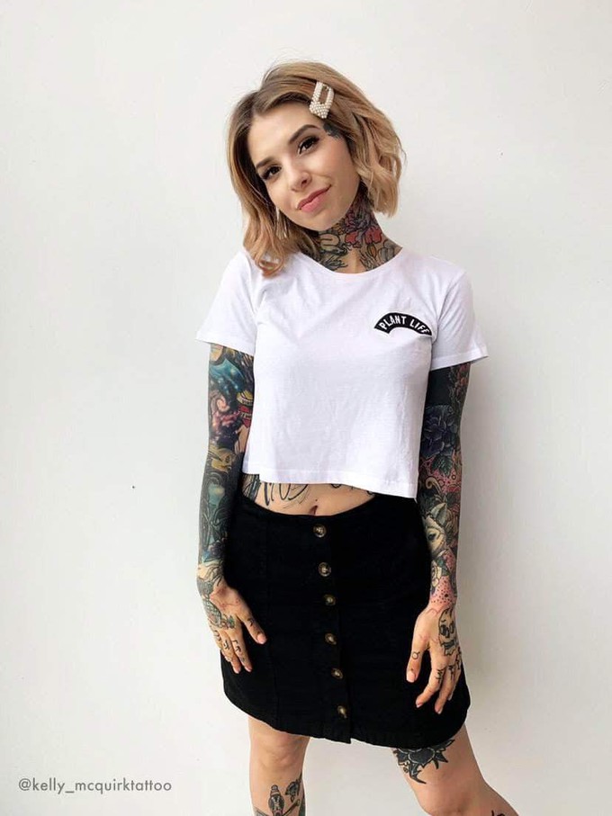 Plant Life Classic - White Crop Top from Plant Faced Clothing