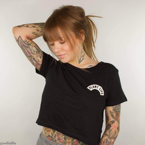 Plant Life Classic - Black Crop Top from Plant Faced Clothing