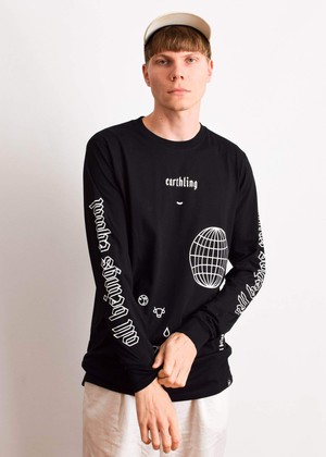 Earthling Long Sleeve - Black from Plant Faced Clothing