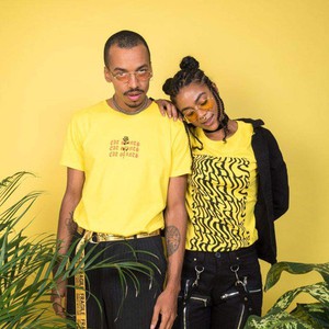 Illusions Tee - Stop Eating Animals - Cyber Yellow from Plant Faced Clothing