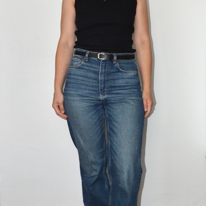 Slim Leather Belt Black from Pret a Collection